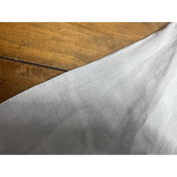 Barbara Gerwit Blue Linen Embroidery Tunic Top Blouse Cover Up Medium - Picture 5 of 14